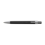 Stylo en plastique avec détails métalliques, encre noire couleur noir deuxième vue