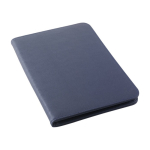 Portfolio en polyester avec pochettes et bloc-notes Workday couleur bleu première vue