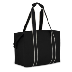 Sac isotherme en RPET à un compartiment avec isolation en aluminium couleur noir deuxième vue
