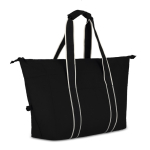 Sac isotherme en RPET à un compartiment avec isolation en aluminium couleur noir troisième vue