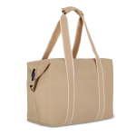 Sac isotherme en RPET à un compartiment avec isolation en aluminium couleur beige deuxième vue