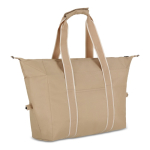 Sac isotherme en RPET à un compartiment avec isolation en aluminium couleur beige troisième vue