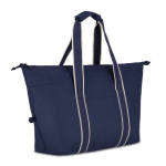 Sac isotherme en RPET à un compartiment avec isolation en aluminium couleur bleu foncé troisième vue
