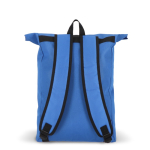 Sac à dos rolltop en RPET avec petite fermeture éclair frontale 20L couleur bleu cinquième vue