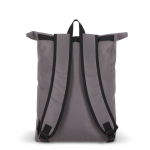 Sac à dos rolltop en RPET avec petite fermeture éclair frontale 20L couleur gris cinquième vue