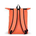Sac à dos rolltop en RPET avec petite fermeture éclair frontale 20L couleur orange cinquième vue