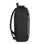 Sac à dos rolltop en PU avec détails réfléchissants 20L couleur noir troisième vue