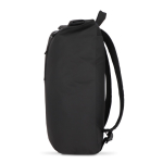 Sac à dos rolltop en PU avec détails réfléchissants 20L couleur noir quatrière vue