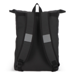 Sac à dos rolltop en PU avec détails réfléchissants 20L couleur noir cinquième vue