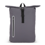 Sac à dos rolltop en PU avec détails réfléchissants 20L couleur gris deuxième vue