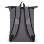 Sac à dos rolltop en PU avec détails réfléchissants 20L couleur gris cinquième vue