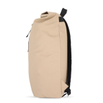 Sac à dos rolltop en PU avec détails réfléchissants 20L couleur beige quatrière vue