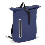 Sac à dos rolltop en PU avec détails réfléchissants 20L couleur bleu foncé