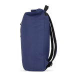 Sac à dos rolltop en PU avec détails réfléchissants 20L couleur bleu foncé quatrière vue