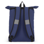 Sac à dos rolltop en PU avec détails réfléchissants 20L couleur bleu foncé cinquième vue