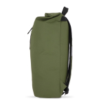 Sac à dos rolltop en PU avec détails réfléchissants 20L couleur vert olive quatrière vue
