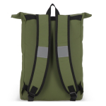 Sac à dos rolltop en PU avec détails réfléchissants 20L couleur vert olive cinquième vue