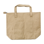Sac isotherme en papier laminé avec intérieur en aluminium couleur marron troisième vue