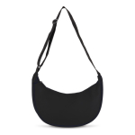 Sac bandoulière en PU en forme de demi-lune avec sangle ajustable couleur noir