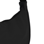 Sac bandoulière en PU en forme de demi-lune avec sangle ajustable couleur noir troisième vue