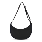Sac bandoulière en PU en forme de demi-lune avec sangle ajustable couleur noir cinquième vue