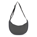Sac bandoulière en PU en forme de demi-lune avec sangle ajustable couleur gris
