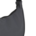 Sac bandoulière en PU en forme de demi-lune avec sangle ajustable couleur gris troisième vue