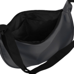 Sac bandoulière en PU en forme de demi-lune avec sangle ajustable couleur gris quatrière vue