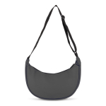 Sac bandoulière en PU en forme de demi-lune avec sangle ajustable couleur gris cinquième vue