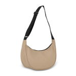 Sac bandoulière en PU en forme de demi-lune avec sangle ajustable couleur beige deuxième vue