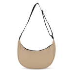 Sac bandoulière en PU en forme de demi-lune avec sangle ajustable couleur beige cinquième vue