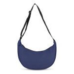 Sac bandoulière en PU en forme de demi-lune avec sangle ajustable couleur bleu foncé