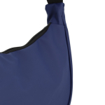 Sac bandoulière en PU en forme de demi-lune avec sangle ajustable couleur bleu foncé troisième vue