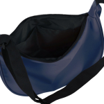 Sac bandoulière en PU en forme de demi-lune avec sangle ajustable couleur bleu foncé quatrière vue