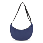 Sac bandoulière en PU en forme de demi-lune avec sangle ajustable couleur bleu foncé cinquième vue