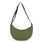 Sac bandoulière en PU en forme de demi-lune avec sangle ajustable couleur vert olive