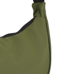 Sac bandoulière en PU en forme de demi-lune avec sangle ajustable couleur vert olive troisième vue