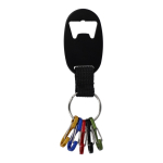 Porte-clés décapsuleur avec 5 petits crochets pour accrocher les clés couleur noir troisième vue