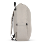 Sac à dos enroulable en RPET avec poignée supérieure à boucle 20L couleur gris troisième vue