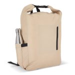 Sac à dos enroulable en RPET avec poignée supérieure à boucle 20L couleur beige sixième vue
