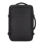 Sac à dos en RPET idéal pour les voyages avec grands compartiments couleur noir deuxième vue