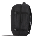 Sac à dos en RPET idéal pour les voyages avec grands compartiments couleur noir huitième vue