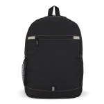 Sac à dos en RPET compartiment frontal et petit détail réfléchissant couleur noir