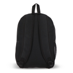 Sac à dos en RPET compartiment frontal et petit détail réfléchissant couleur noir cinquième vue