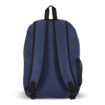 Sac à dos en RPET compartiment frontal et petit détail réfléchissant couleur bleu foncé cinquième vue