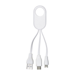 Set de câbles de charge personnalisable avec câbles courts de 5,5 cm couleur blanc première vue