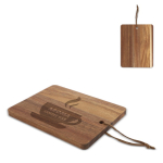 Planche à découper personnalisée en bois d'acacia avec cordelette