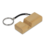 Porte-clés en bambou corde et support multifonction pour téléphone couleur naturel