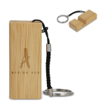 Porte-clés en bambou corde et support multifonction pour téléphone