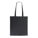Sac pour le quotidien en coton biologique avec longues anses 140 g/m² couleur noir deuxième vue